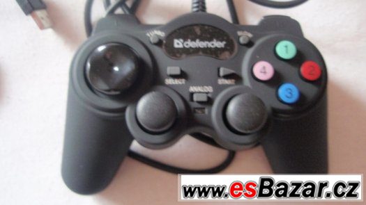 Herní USB joystick gamepad pro PC, PlayStation One, 2, PS3 – fotografie 2