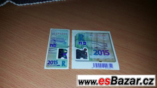 česko - dalniční známka roční 2015 – fotografie 1