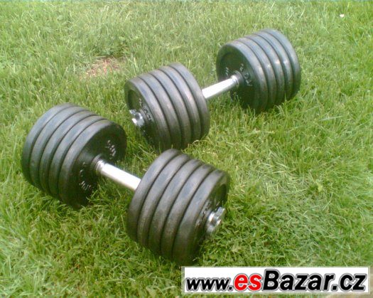 ednoručky činky 2x53kg za 5300,- – fotografie 1