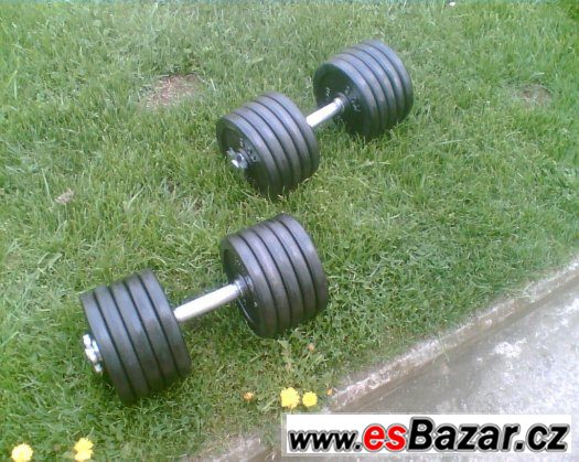 ednoručky činky 2x53kg za 5300,- – fotografie 2