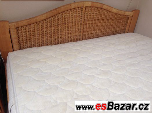 Ratanová postel - dvoulůžko - letiště 160x200cm – fotografie 4