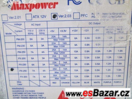 Maxpower ATX 250W – fotografie 1