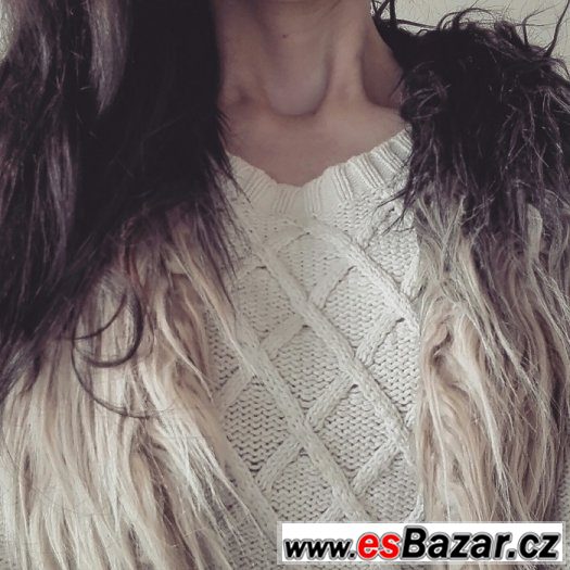 Ombre faux fur vest/Chlupatá vesta/ Vesta s chlupem XXS-S/M – fotografie 2
