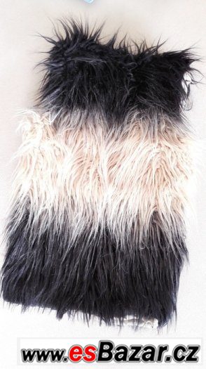 Ombre faux fur vest/Chlupatá vesta/ Vesta s chlupem XXS-S/M – fotografie 3