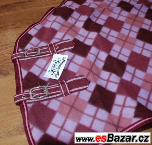 Deka odpocovací polar fleece - károvaná 135 cm – fotografie 2