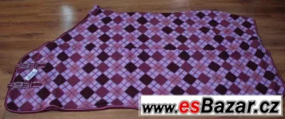 Deka odpocovací polar fleece - károvaná 135 cm