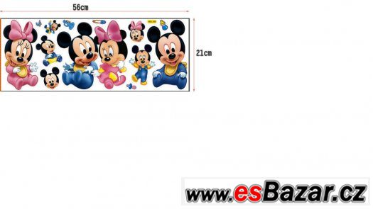 NÁLEPKY NA ZEĎ Mickey mouse and Minnie – fotografie 1