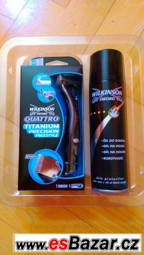NOVÝ Wilkinson quattro titanium + Gel na holení – fotografie 1