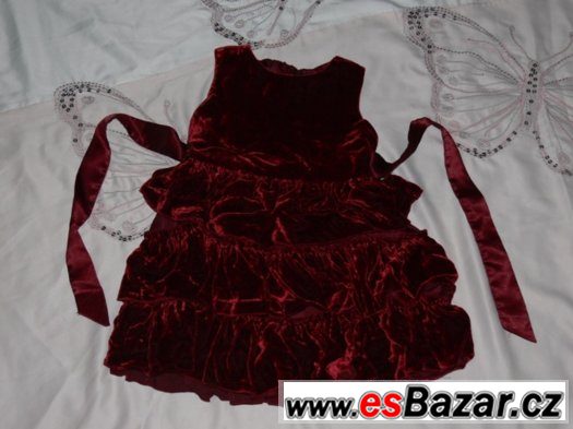 Značkové slavnostní semišové šatičky H&M vel. 92 – fotografie 1