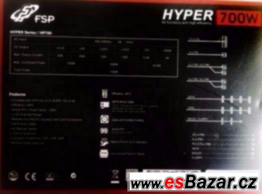 počitačový zdroj Fortron Hyper 700W-nový – fotografie 4