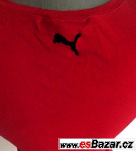 červené pružné tričko-tílko zn.Puma vel.S – fotografie 2