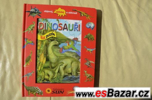 DINOSAUŘI - kniha s puzzle,figurky – fotografie 1