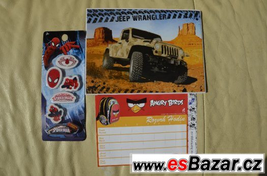 desky na číslice Džíp+gumy Spiderman NOVÉ – fotografie 1