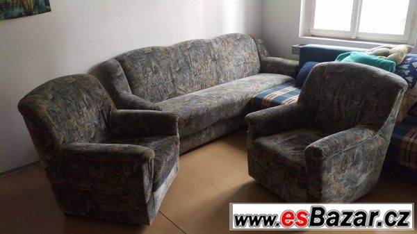 Sedací souprava s dvěmi křesly – fotografie 4