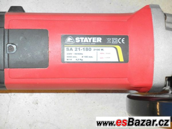 STAYER SA21-180 úhlová bruska 2100W – fotografie 2