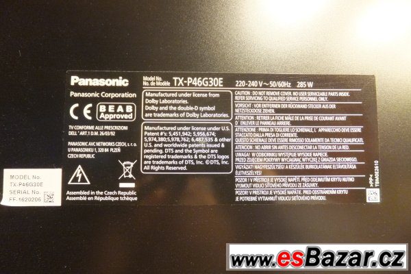 Prodám TV Plasma Panasonic – fotografie 2