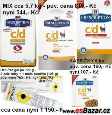 PRODÁM kočičí dietu granule C/D