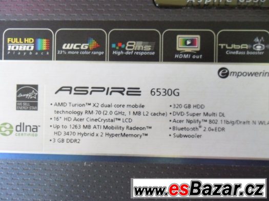 acer 6530g – fotografie 1