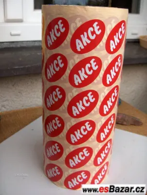 Samolepící etikety "Akce" lesk pap.