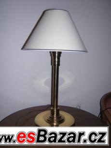 Lampa stolní zlatá + různá stínítka – fotografie 1