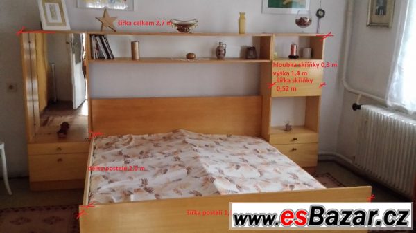 Ložnice dýha, lakovaná + 2 skříně – fotografie 1