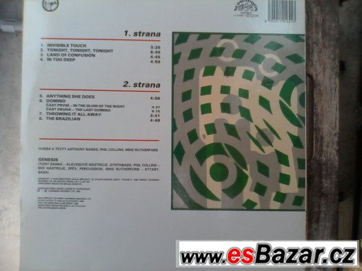 GENESIS-INVISIBLE TOUCH (LP) + vsádka – fotografie 2