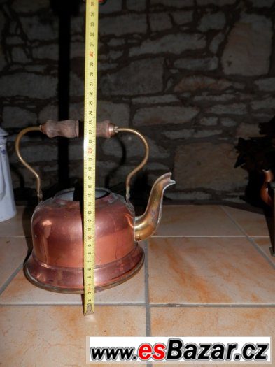 Malá měděná konévka konev nádoba 1b – fotografie 5