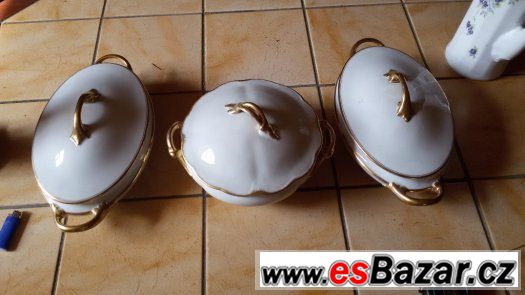 Pozlacené porcelánové značkové mísy Bavaria – fotografie 1