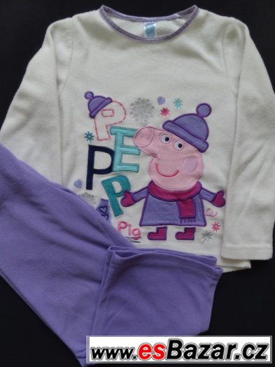 Pyžámko peppa pig vel-4-5 teplé – fotografie 1