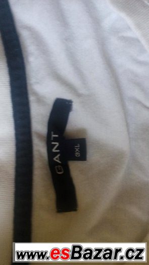 gant bílé pánské triko vel 3xl xxxl znak na hrudi nezažloutl – fotografie 2