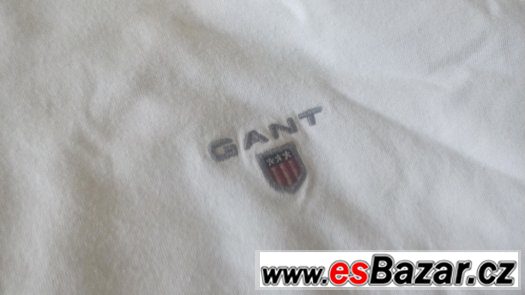 gant bílé pánské triko vel 3xl xxxl znak na hrudi nezažloutl – fotografie 3
