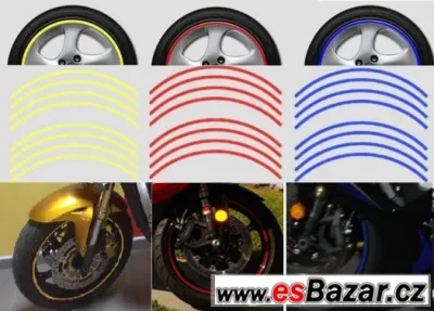 Reflexní proužky na ráfky 16" 17" 18"  sada