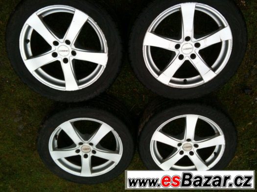 Alu disky 17" 5x108 a zimní pneu 225/50 – fotografie 1