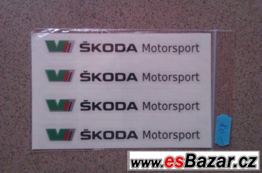 kvalitni samolepky skoda motorsport na kliky dveri – fotografie 5
