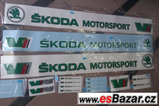 skoda motorsport krasne nove a kvalitni samolepky wrs – fotografie 3
