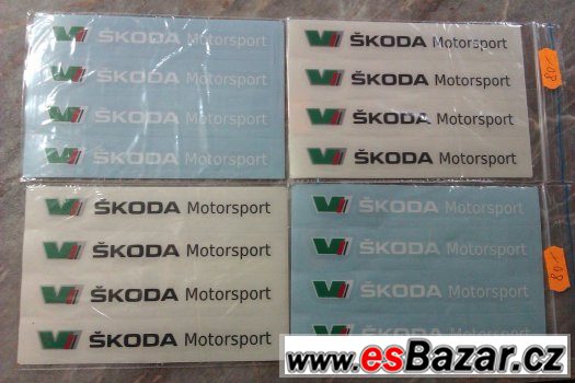 skoda motorsport krasne nove a kvalitni samolepky wrs – fotografie 4