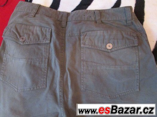 Pánské kalhoty khaki zelená – fotografie 3