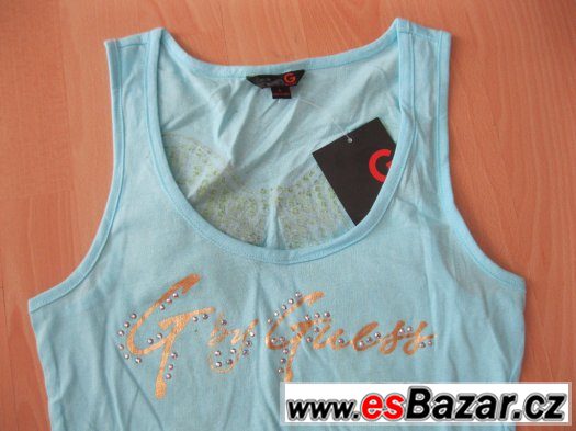 Tílko Guess s křídly- modré- vel.S – fotografie 4