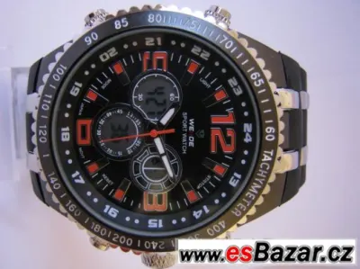 Masivní pánské sportovní hodinky quartz+digitál Charles Delo