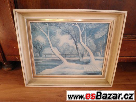 OBRAZ: Jan Zrzavý - Domky v zimě 45x38 cm – fotografie 2