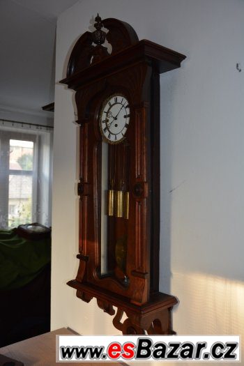 Starožitné 3-závažové vídeňské hodiny r 1880 – fotografie 2