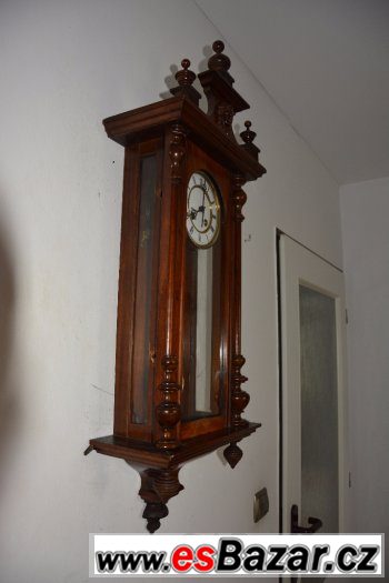 Starožitné řezbované hodiny Kienzle, r 1895 - top stav – fotografie 3