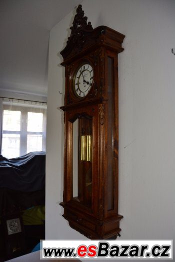 Starožitné 3závažové vídeňské hodiny 1855-skelet po renovaci – fotografie 4