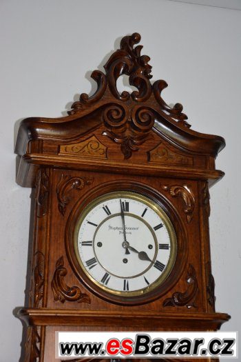 Starožitné 3závažové vídeňské hodiny 1855-skelet po renovaci – fotografie 5