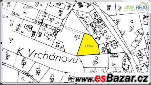 Prodej st. pozemku 1.379m2, Nechánice u Sulic, okr. P-V – fotografie 1