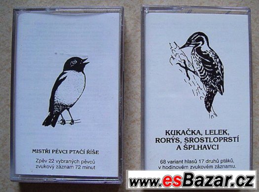Zvukový záznam hlasů ptáků 4x, odborné knihy 7 ks, VHS – fotografie 1