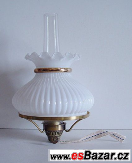 Petrolejová lampa - hořák, držák, stínítko, cylindr - 6x – fotografie 3