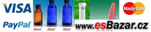 Lahvicky30,20.100ml LIQUID  hnede ,zelene,pruhledne i modre – fotografie 1
