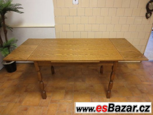 Rozkládací jídelní stůl, rustikal 80x 120 až 180 cm – fotografie 5