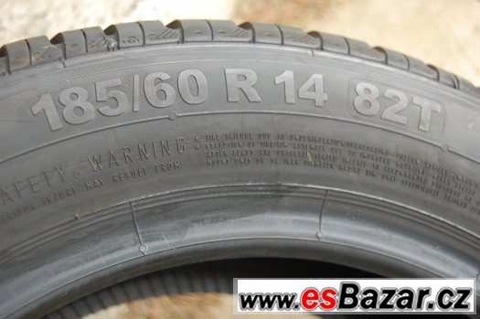 185/60R14 CONTINENTAL, 4ks, nové nejeté, záruka – fotografie 3